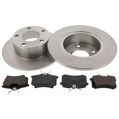 Image of 4A0615601A, 8E0615601 Brake disc and pads set MAPCO 47864 Rear Axle solid excl. wear warning contact