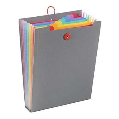 Image of Rainbow Touch Accordion Sorter 8 Positions Special Backpack Grey
