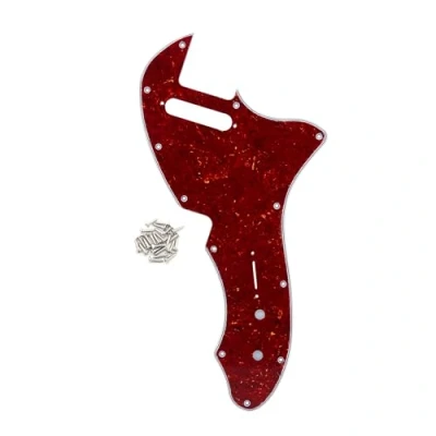 Image of FLEOR 12 Screw Holes TL Thinline Pickguard Re Issue Style Scratch Plate Fits Original U.S. Made TE 69 RI USA, 4 ply Red Tortoise
