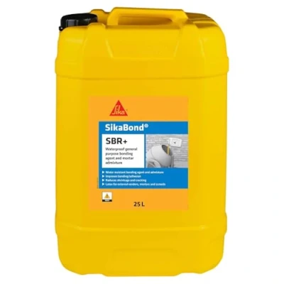 Image of Sika SikaBond SBR+ Waterproof General Purpose Bonding Agent and Mortar Admixture Water Resistant Clear 25 Litre
