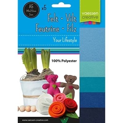 Image of Vaessen Creative Felt Fabric Sheets Bundle, Black, One Size