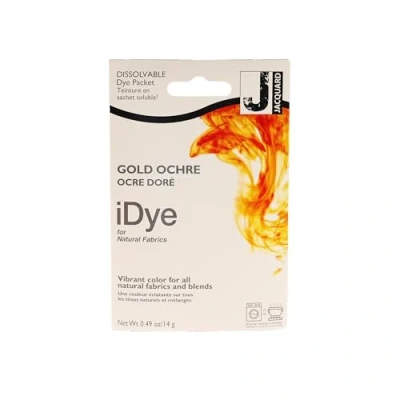 Image of Jaquard IDYE Gold Ochre Fabric Dye for Natural Fabrics and Clothes No Mess Sachet