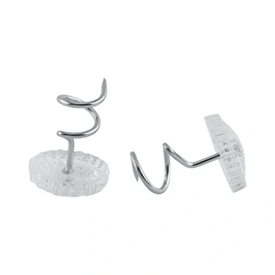 Image of 30/50pcs Upholstery Fixed Pins Twist Bed Sheet Clip Clear Heads Slip Cover Fasteners for Sofa(30pcs)