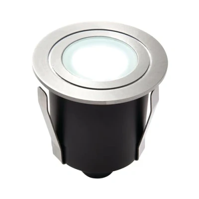 Image of Saxby Hayz 0.45W Round Marine Grade Stainless Steel IP67 Outdoor Garden Decking Recessed Buried LED Uplighter