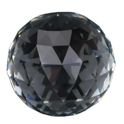 Image of Clear Cut Crystal Glass Ball, 60/80mm Sphere Prisms Ball Translucent Faceted Gazing Suncatcher Home Hotel Decor Hardware Fittings[80MM/3.15in]