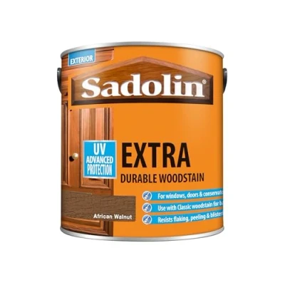 Image of Sadolin EXTRA WOODSTAIN (YELLOW TIN) 2.5lt African Walnut