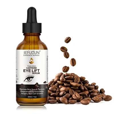 Image of Caffeine eye Serum ,Anti Aging with EGCG,Vitamin C,Hyaluronic Acid,Collagen,Caffeine Lift Reduces Puffiness, Dark Circles Under Bags, Wrinkles (Caffeine serum)