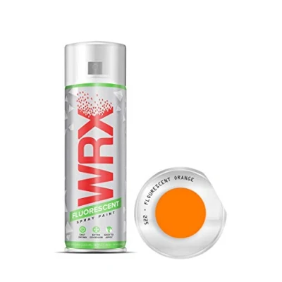 Image of WRX Spray Paint Fluorescent Orange 400 ml Quality Brilliant Colours Perfect Finish All Purpose Interior/Exterior, Art, Crafts, Auto, Home Furniture, Garden, Radiator 400ml
