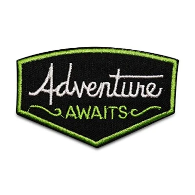 Image of Adventure Awaits The Iron on Patch Tent, Tree Patches, Patch, Embroidery ironable Badges Finally Home