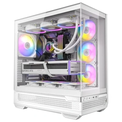 Image of Antec C7 ARGB Mid Tower Tempered Glass PC Gaming Case White
