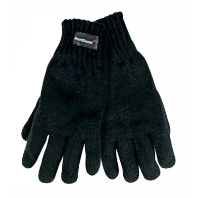 Image of Sock Snob Boys Kids Thinsulate 3M 40 gram Thermal Insulation Thin Knitted Winter Gloves (Black, 12 13 Years)