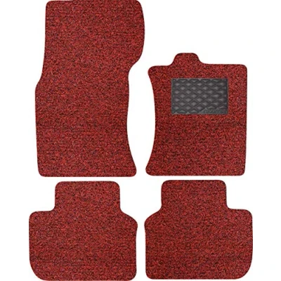 Image of Nicoman Spaghetti All Weather Fully Tailored Car mats Fit【2016 2019 XF Saloon/Estate X260 】(Full Set 4 Piece,Red with Black)