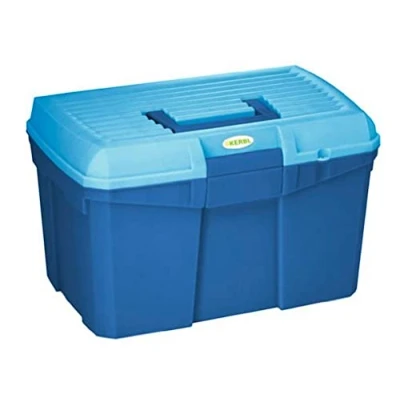 Image of Kerbl Siena 321757 Horse Grooming Box with Removable Insert Marine and Light Blue