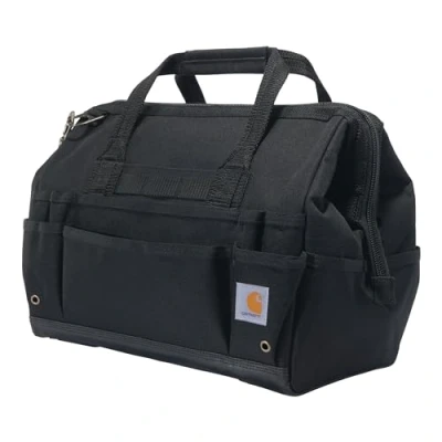 Image of Carhartt Onsite Tool Bag, Durable Water Resistant, Storage Heavyweight, 16 Inch 30 Pocket, Black