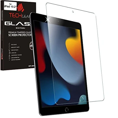 Image of TECHGEAR iPad 10.2&quot; 2021/2020 / 2019 Glass Screen Protector, Tempered Protector [9H Hardness] [Crystal Clarity] [Scratch Resistant] [No Bubble] for 9th 8th 7th Generation