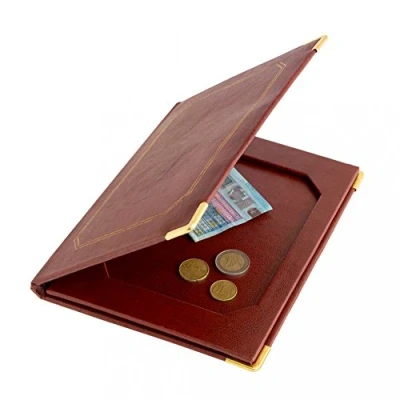 Image of Garcia de Pou Leather Bill Presenter Retaining, 22.8 x 17 2 cm