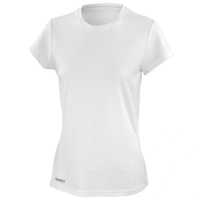 Image of Spiro Womens/Ladies Sports Quick Dry Short Sleeve Performance T Shirt (S) (White)