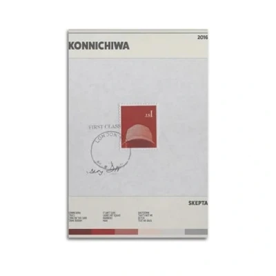 Image of Szzmyo Skepta Poster Konnichiwa Album Decorative Painting Modern Aesthetic Canvas Bedroom Art Living Room Decoration 20x30inch(50x75cm) Unframe Style