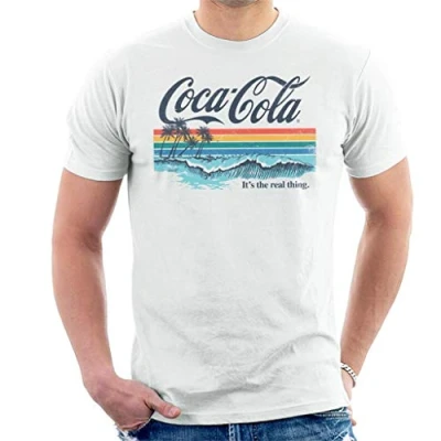 Image of All+Every Coca Cola Delicious and Refreshing Men&#039;s T Shirt White