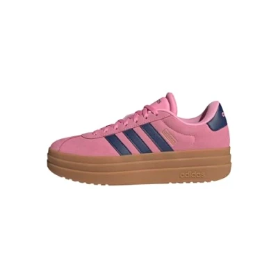 Image of adidas Women&#039;s VL Court Bold Shoes, Bliss Pink/Dark Blue/Gold Metallic, 6.5 UK