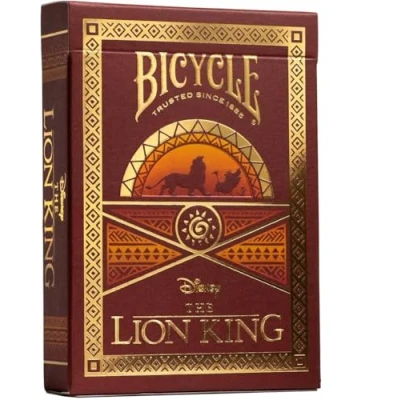 Image of Bicycle Disney Lion King Playing Cards 1 Deck, Air Cushion Finish, Professional, Superb Handling &amp; Durability, Great Gift For Card Collectors, Yellow