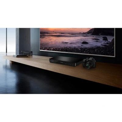Image of Panasonic DMP BDT180EB Smart Network 3D Blu ray Disc/DVD Player, 4K Upscaling, Internet Apps, High Resolution Audio, Ethernet, Compact Design, Black