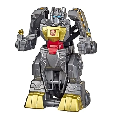 Image of Transformers Classic Heroes Team Grimlock Converting Toy, 4.5 Inch Action Figure, Christmas Stocking Stuffers for Kids, Preschool Toys, Ages 3+