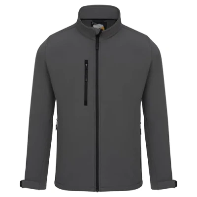 Image of ØRN Softshell Jacket Mens Outdoor Workwear 5,000mm Water Resistant with BreathableTechnical Fabric Tern 4200, Graphite, X Small