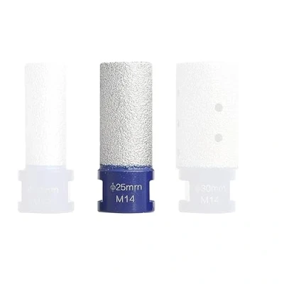Image of KATSU Diamond Finger Bit 25mm M14 Thread Vacuum Brazed Milling Reamer for Enlarging and Shaping or Round Bevel Existing Holes in Porcelain Hard Ceramic Granite Marble