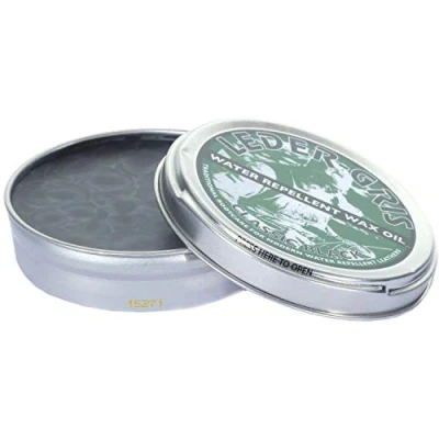Image of Altberg Leder Gris Waterproof Boot Wax / Oil For Leather Boots 80g Tin (Black)