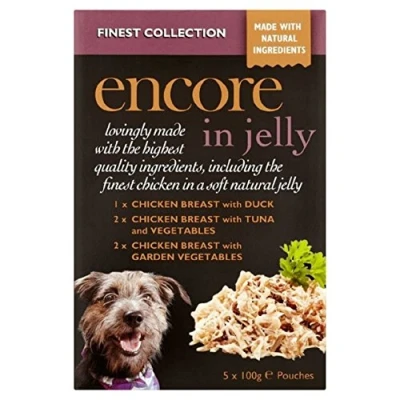 Image of Encore Finest Collection Dog Pouch in Jelly 5 x 100g (PACK OF 4)
