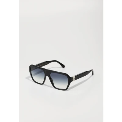 Image of Ferragamo Man SF2080SLBI 1 Sunglasses Acetate Black Light blue Squared Normal Shaded