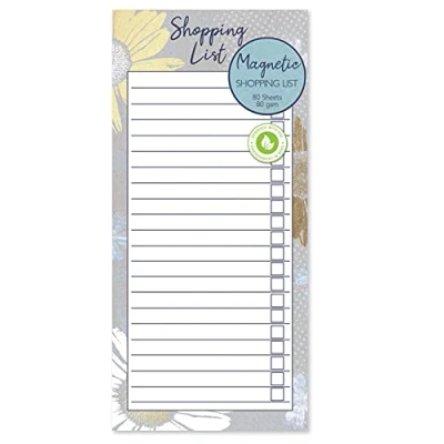 Image of Magnetic Shopping List Pad With 80 Tear Off Sheets Weekly Shop Planner