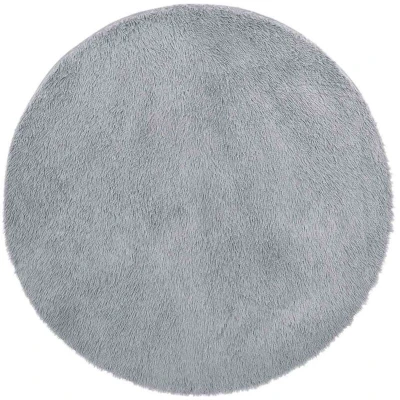 Image of vidaXL Shaggy Rug High Pile NAVARRA Light Grey 100x100 cm Polyester