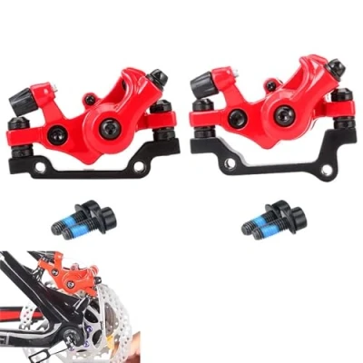 Image of Bicycle Disc Mechanical Brake Calipers Front Rear Universal Black Aluminum Alloy Outdoor Bike Rotor Caliper F160 R140 F180 R160