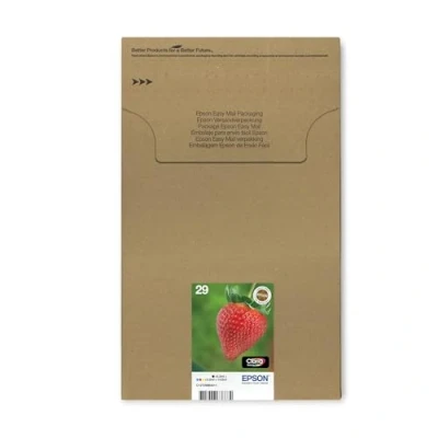 Image of Epson 29 Strawberry Genuine Multipack, Eco Friendly Packaging, 4 colours Ink Cartridges, Claria Home