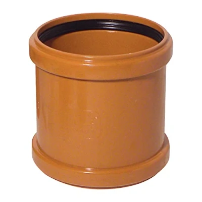 Image of Coupler (Double Socket) 110mm Underground Drainage Pipe Fittings Bend Trap Gulley Socket Grid