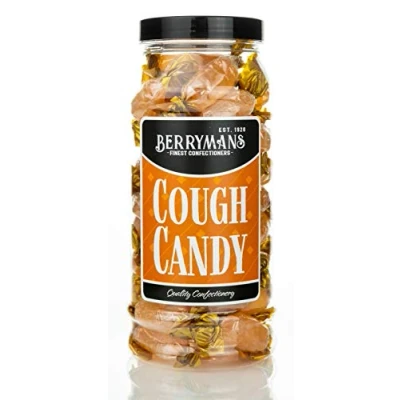Image of Original Cough Candy Retro Boiled Sweets Gift Jar By Berrymans Sweet Shop Classic Sweets, Traditional Taste.
