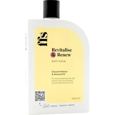 Image of 150ml Revitalise &amp; Renew Exfoliating Body Scrub w/ Shea Butter, Coconut Oil, Salicylic Acid Paraben Cruelty Free Exfoliator for Clogged Pores Dry Skin FFS Beauty