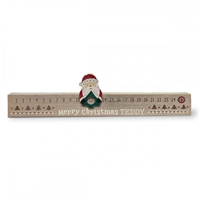 Image of History &amp; Heraldry Personalised Santas Countdown Advent Calendar Teddy