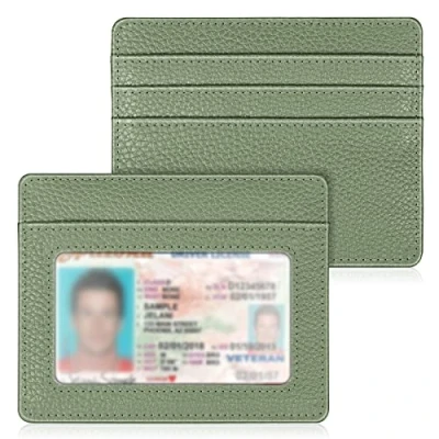 Image of Fintie Slim Minimalist Front Pocket Wallet, RFID Blocking Credit Card Holder Cases with ID Window for Men Women, Sage Green, Modern
