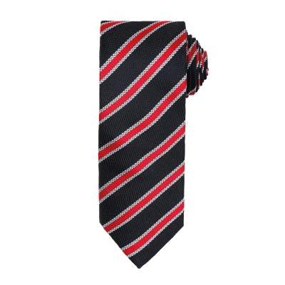 Image of Premier Mens Micro Waffle Formal Work Tie (Pack of 2) (Black) One Size