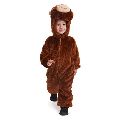 Image of Dress Up America Kids Plush Cuddle Monkey Jumpsuit Beautiful Set For Role Play