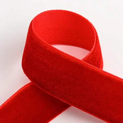 Image of Velvet Ribbon 25mm x 10M Red
