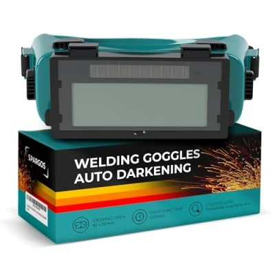 Image of SPARGOS Welding Goggles Auto Darkening LCD Glasses Mask Solar Welder Eyes Gas Flip Up Lens Eye Protection