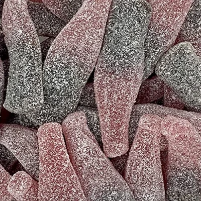 Image of Giant Fizzy Cherry Bottles 700g Re Sealable Pouch by The Gourmet Sweet Company