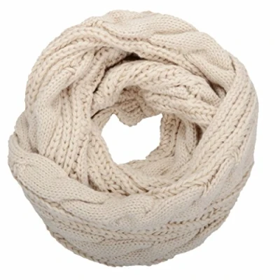Image of NEOSAN Womens Thick Ribbed Knit Winter Infinity Circle Loop Scarf, Twist Khaki