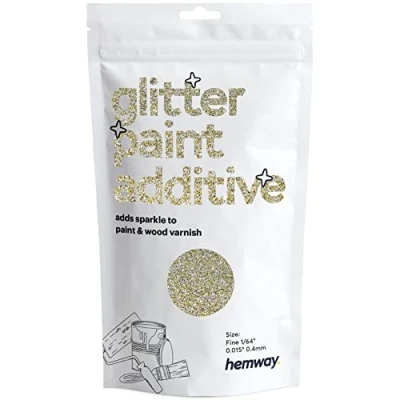 Image of Glitter Paint for Walls Gold Silver Additive Emulsion Latex Acrylic Sparkles Fine Interior Painting 100g / 3.5oz