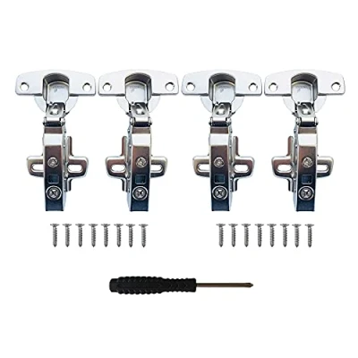 Image of Hettich Sensys 110 Degree Full Overlay Hinges with Shock Absorber for Kitchen Cabinet Cupboard Door Hinge 9071205 Soft Closing Pack of 4