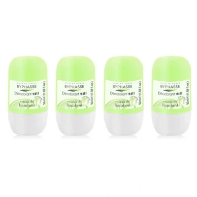 Image of Byphasse Set of 4 Bamboo Extract Deodorant Roll on 50ml/1.7oz All Skin Types